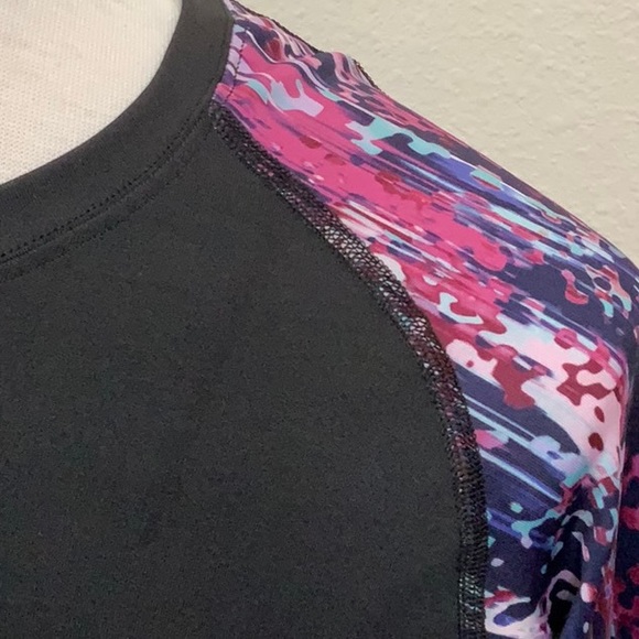 PMX BASELAYER Crewneck Top - Marci Prt Purple/blk - Picture 5 of 11